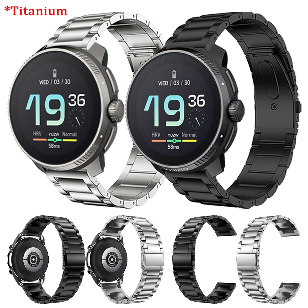 Correa de liberación rápida de 22mm para SUUNTO 9 PEAK PRO/DLC 5 PEAK pulsera de Metal de titanio para SUUNTO OCEAN/VERTICAL/RACE S correa de repuesto