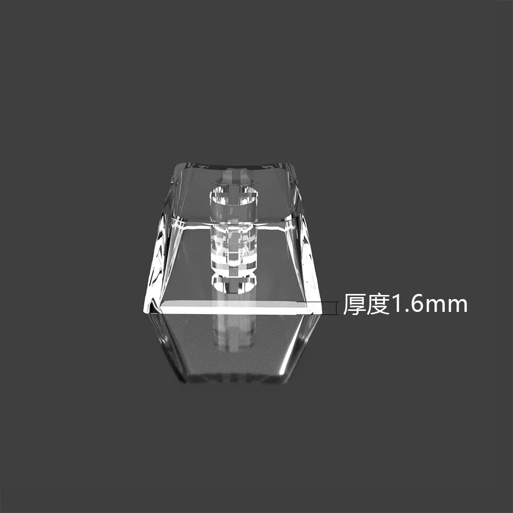 10 unids/pack Material de PC teclas transparentes de altura perfil de cereza 1U 1,0X tapas de teclas en blanco personalizadas DIY teclas no impresas - imagen 2