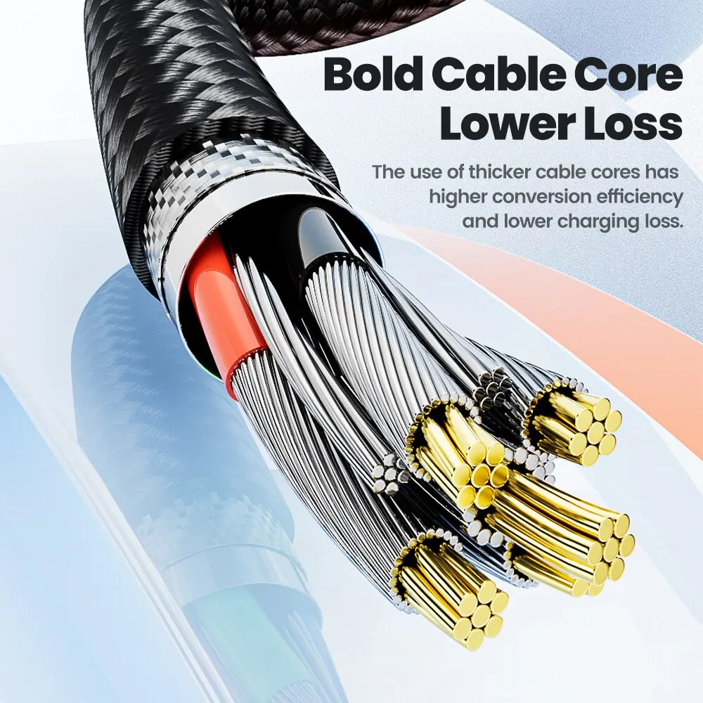 Toocki 540 Cable magnético USB tipo C giratorio para iPhone 12 X Xiaomi cargador rápido Micro USB tipo C Cable de carga magnético Cable de datos - imagen 5
