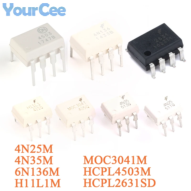5 uds/1 unidad HCPL4503 HCPL4503M DIP-8 optoacoplador 1Mbit/s salida de puerta lógica de alta velocidad de un solo canal acoplador óptico IC Chip