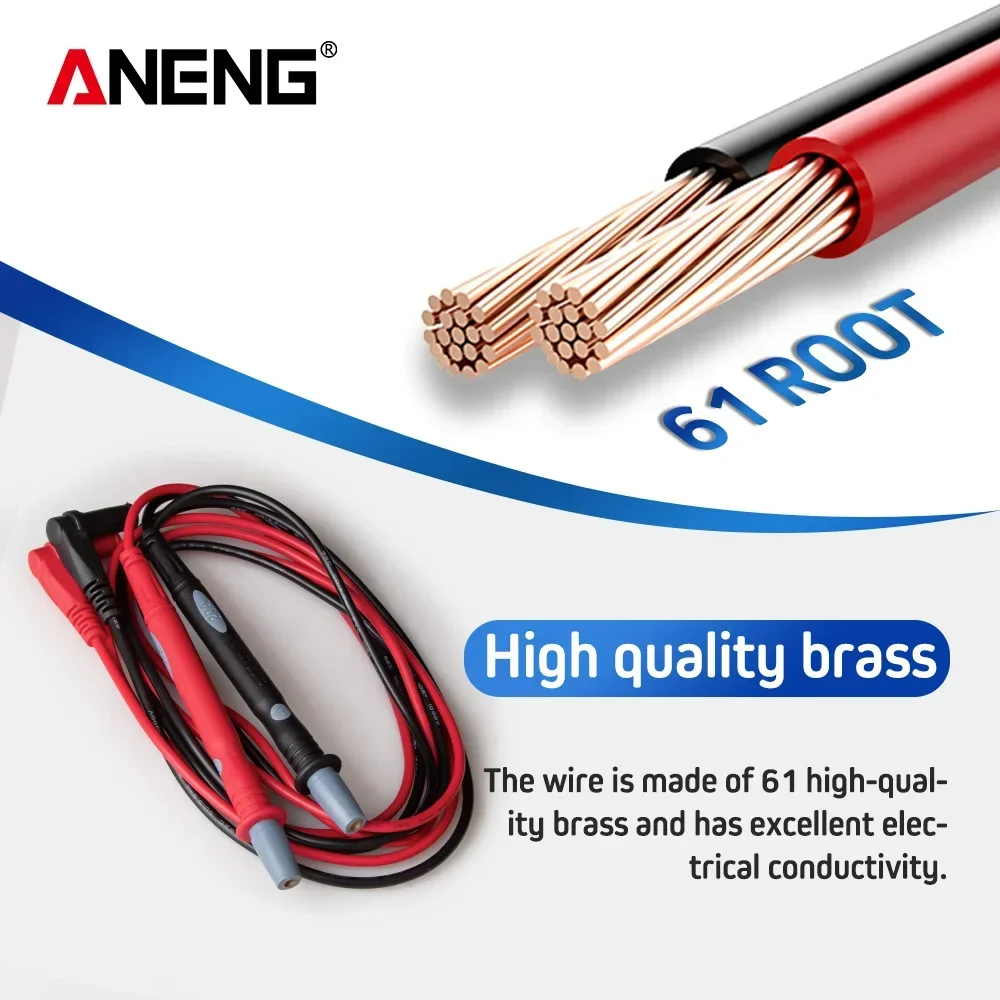 Cables de prueba para multímetro Digital, 1000V, 20A, ANENG PT1010, Cable de bolígrafo, sonda para punta de aguja, multímetro, sonda de plomo - imagen 2