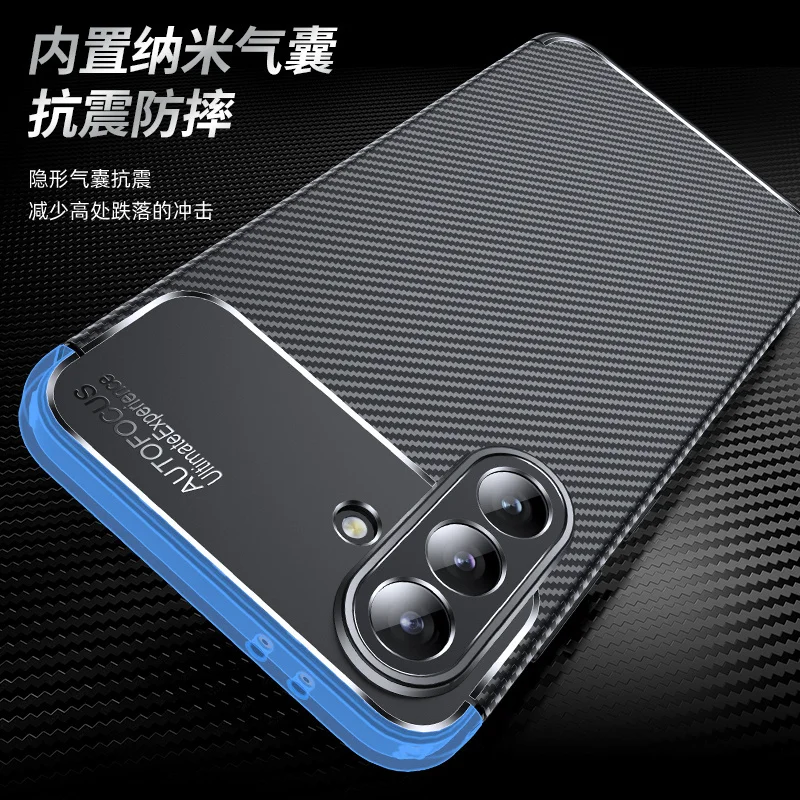 Para Samsung A36 funda Samsung Galaxy A36 Capas a prueba de golpes de fibra de carbono teléfono parachoques armadura trasera TPU Fundas Samsung A36 A 36 - imagen 4