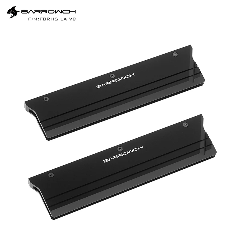 Barrow-disipador de calor con memoria RAM de aluminio, chaleco de armadura de disipación de calor, color negro, RAMLA V2/piezas, 2 FBRHS-LA, DDR5/DDR4/DDR3 - imagen 2