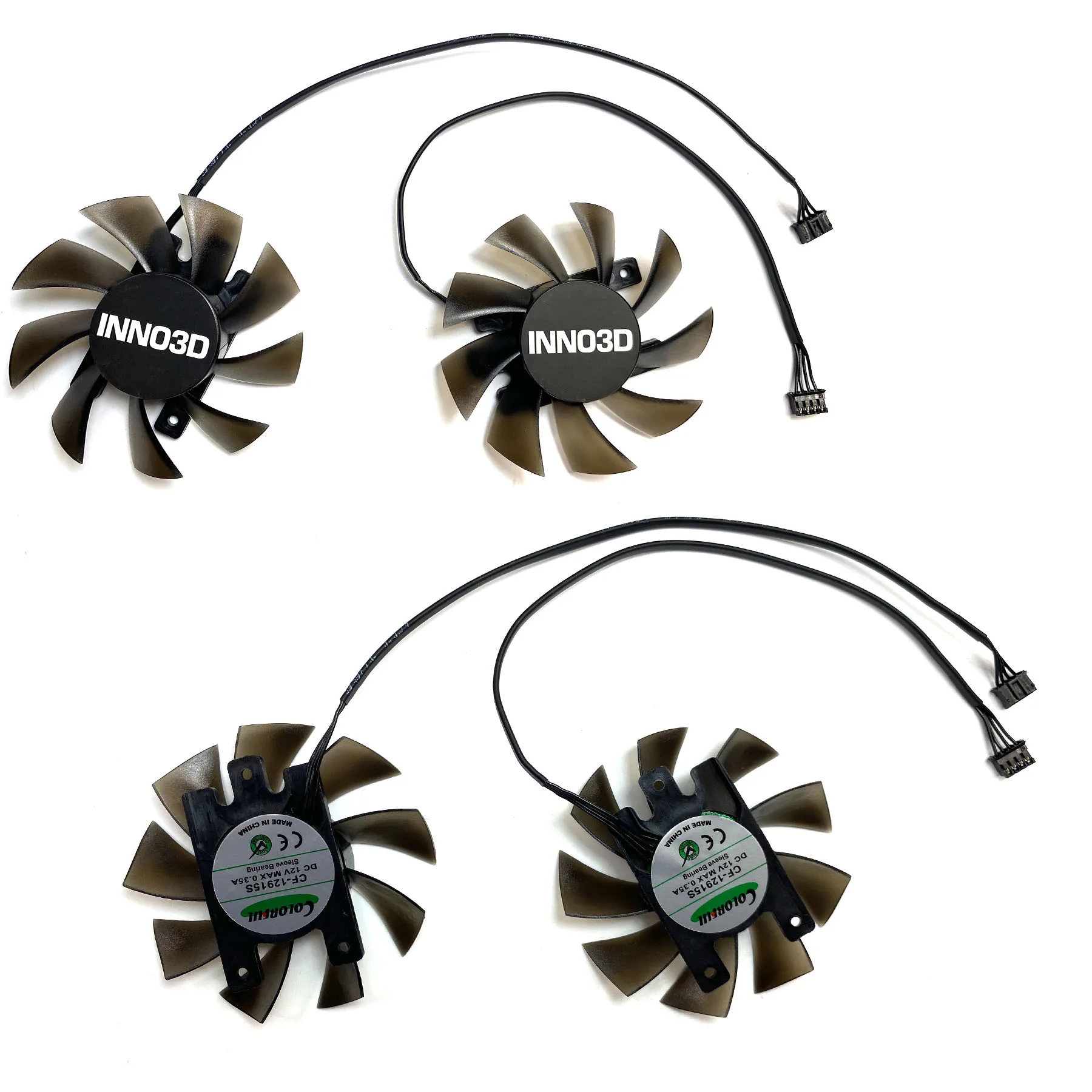 Reemplazo de tarjeta gráfica para INNO3D GeForce RTX2070, 8GB, TWIN X2, negro, dorado, edición extrema, CF-12915S de ventilador, nuevo - imagen 4