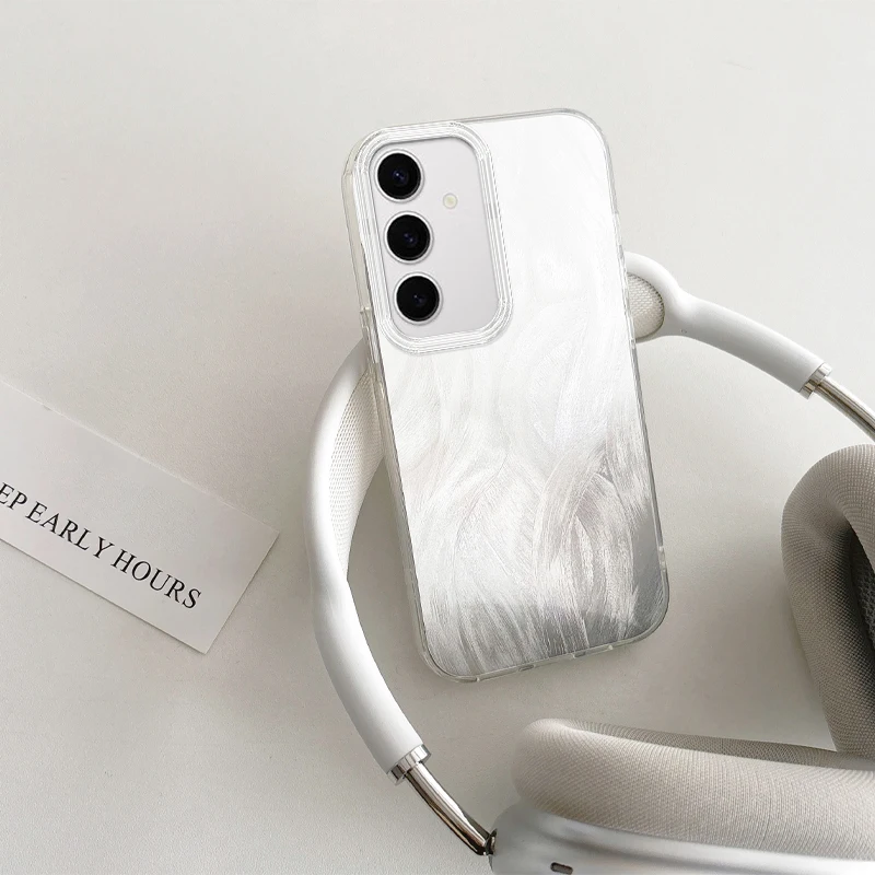 Funda de teléfono de hilo de plumas de lujo para Samsung Galaxy, fundas a prueba de golpes, A35, A34, A33, A32, 5G, A31, A30, A24, A23, A22, A13, A12, A05, A03 - imagen 3