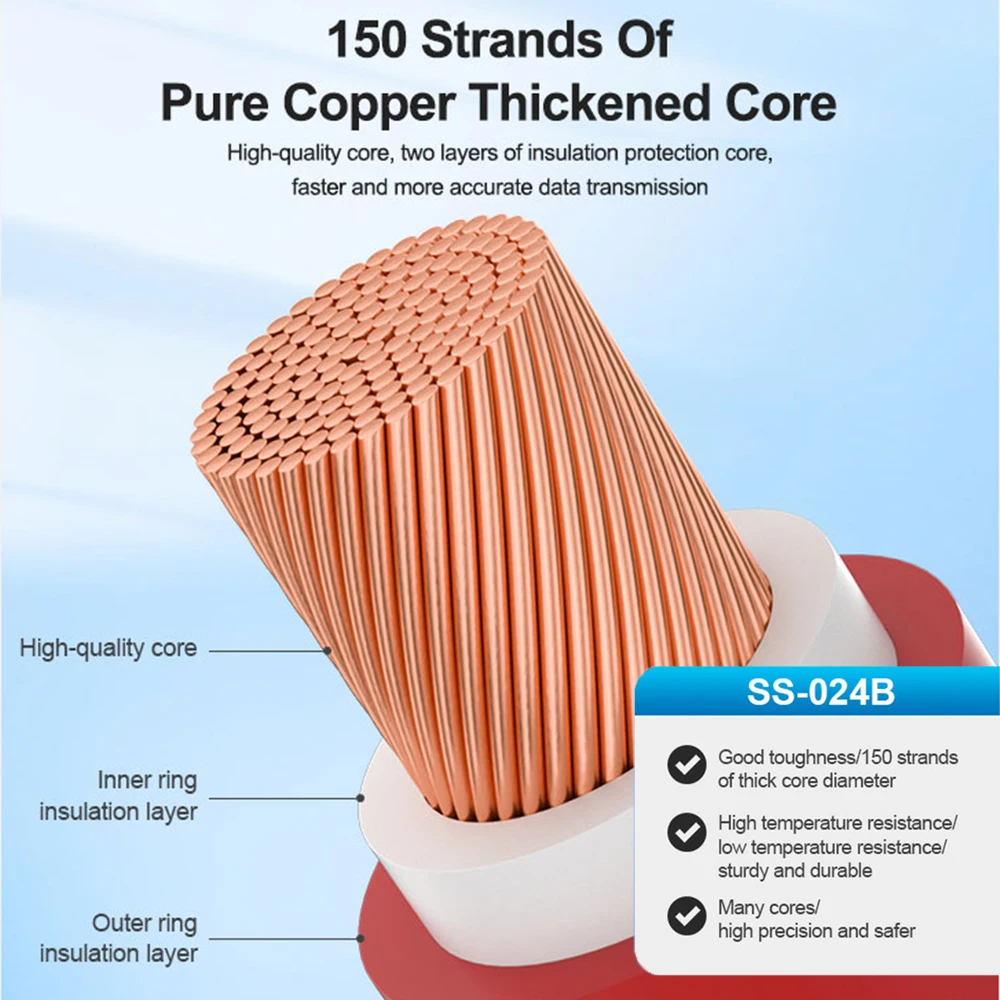 SUNSHINE SS-024B 1000V 20A Cable de prueba de sonda de acero inoxidable con aguja reemplazable para multímetro herramienta de cable de prueba Universal - imagen 4