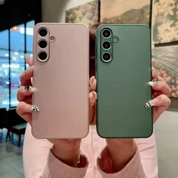 Funda de cristal mate para Samsung S25 S24 S23 S22 S21 S20 FE S10 Note 10 Plus 20 Ultra A73 A72 A71 A51 A50 A70 A55 A54 A53 A52