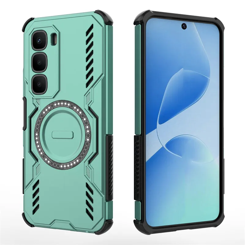 Para Infinix Hot 60 4G funda Infinix Hot 60 4G cubierta disipación de calor fundas de teléfono de carga inalámbrica magnética para Infinix Hot 60 4G - imagen 5