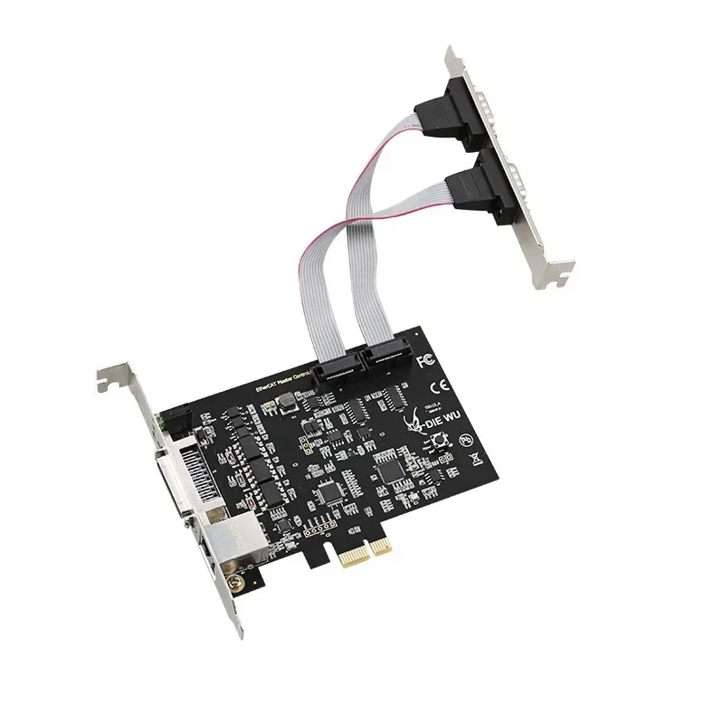 Tarjeta de Control de movimiento de Bus EtherCAT 100MBPS Universal PCIE Master con 1 adaptador de puertos serie RS232 duales RJ45 de expansión - imagen 3