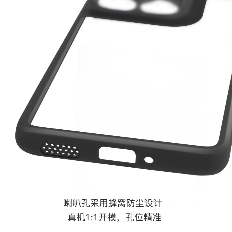 Funda de teléfono hueca con borde negro para Motorola Edge 60 Pro, Funda transparente para Moto Edge 60 Pro, Funda trasera чехол - imagen 3