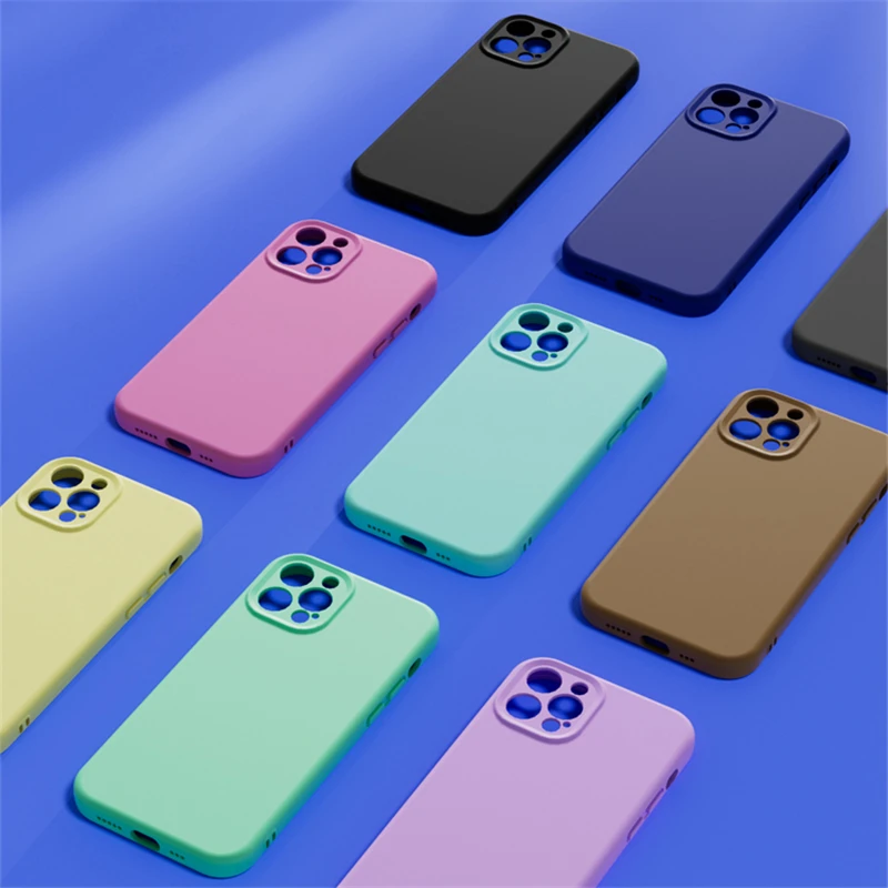 Funda Magsafe de silicona líquida para iPhone 11, 12, 13, Pro Max, 13Pro Max, a prueba de golpes, carga inalámbrica magnética, cubierta de Color sólido