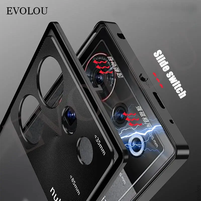 Funda de teléfono a prueba de golpes para ZTE Nubia Z60 Ultra NubiaZ60 Ultra 5G, marco de Metal de aleación de aluminio, parachoques + funda trasera de vidrio templado - imagen 4