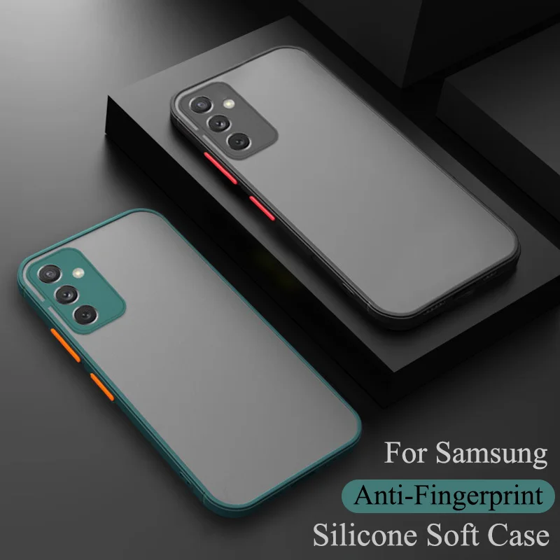 Funda de teléfono mate para Samsung Galaxy S24 S23 S22 S21 Ultra Plus A54 A34 5G Protector de lente de cámara cubierta completa suave accesorio