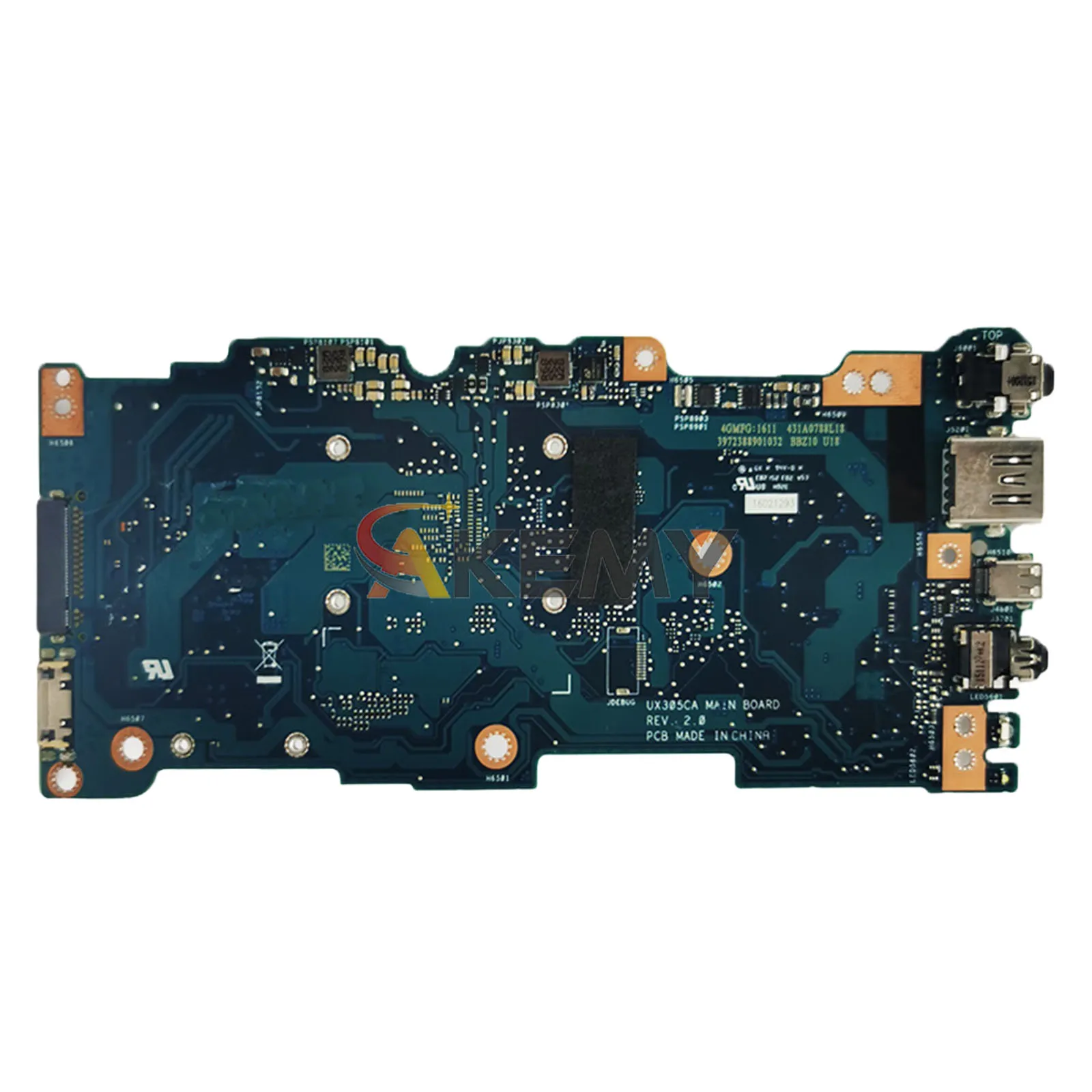 Placa base para ordenador portátil UX305CA para ASUS ZenBook UX305C UX305CA U305C placa base para portátil con CPU M3 M5 M7 100% pruebas OK envío rápido - imagen 2