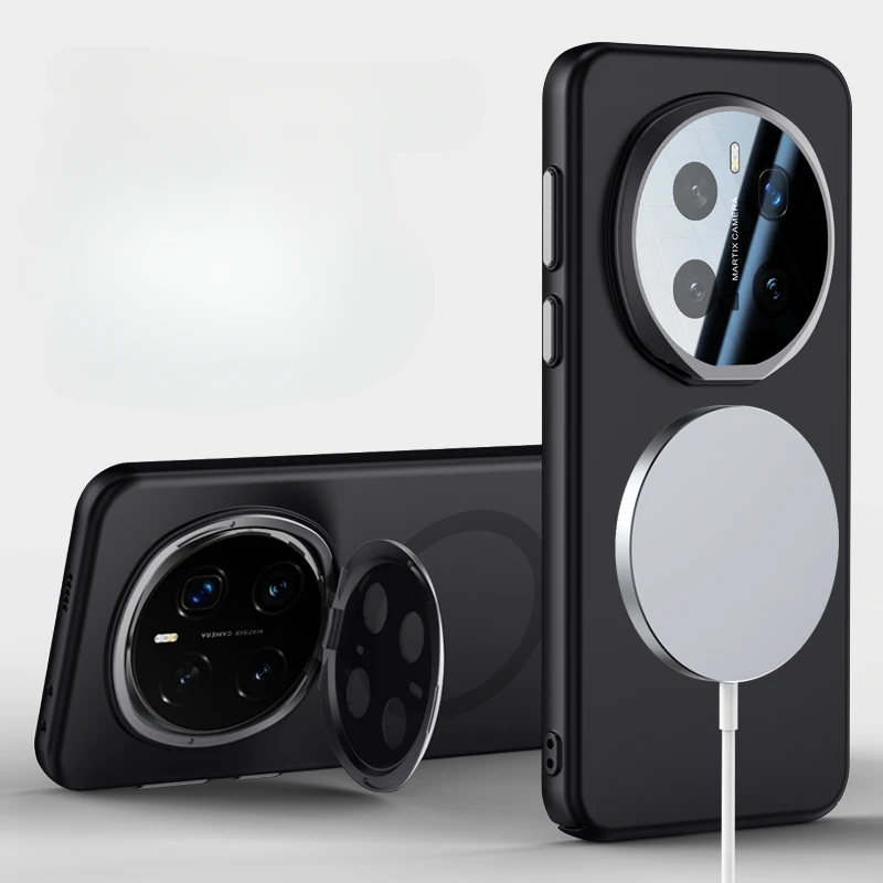 Funda de Metal para soporte de cámara para Honor Magic 7 Pro Magic7 magnética para Magsafe funda protectora con soporte Invisible para Honor Magic7pro