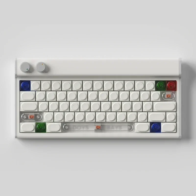 MiFuny-teclas PBT para teclado mecánico, tapas de teclado de bloque de construcción esmeriladas transparentes, personalizadas, de bajo perfil, color rosa - imagen 4