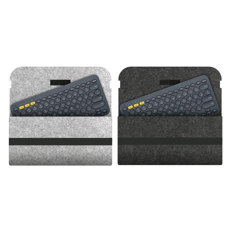 Funda protectora de almacenamiento para teclado inalámbrico, bolsa de viaje de fieltro de lana antigolpes para K380 K480, novedad