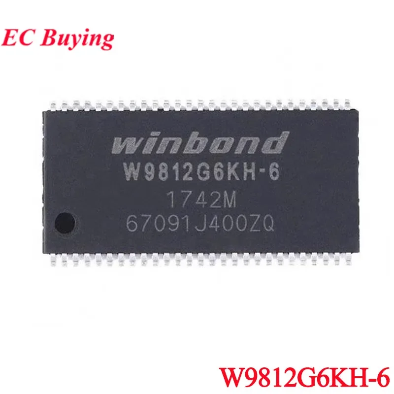 10 uds/1 unidad W9812G6KH-6 W9812G6JH-6 W9812G6KH W9812G6 TSOPII-54 Chip de memoria RAM de 128Mbit IC