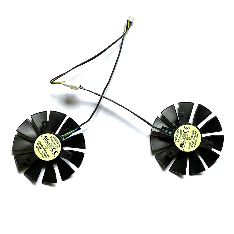 Ventilador de tarjeta gráfica T128010SH FD7010H12S 75Mm 4PIN GTX960 GPU para ASUS Strix GTX1060 1050 GTX960 GTX950 GTX750Ti R9 370 - imagen 5