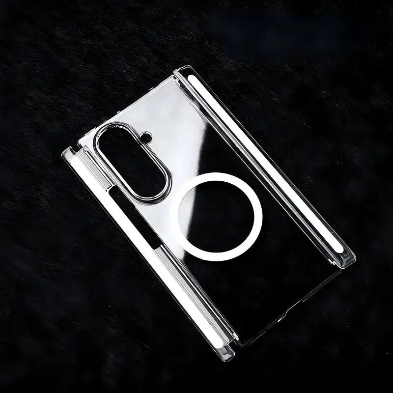 Para Samsung Galaxy Z TriFold funda Hrad transparente magnética carga inalámbrica cubierta protectora trasera para Samsung Z TriFold Shell - imagen 3