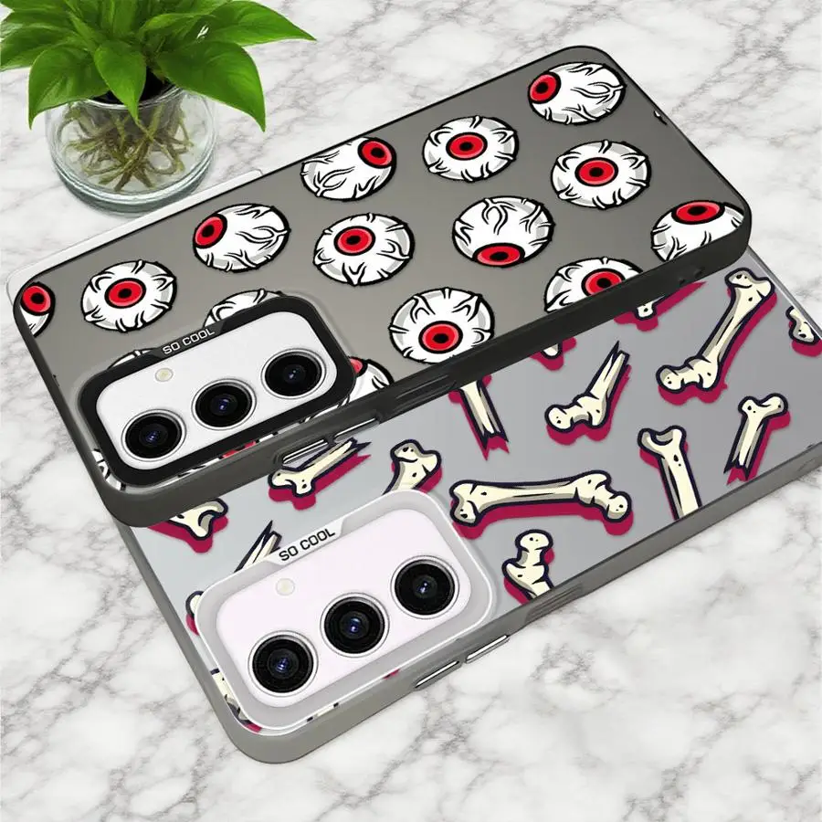 Funda para Teléfono con Diseño de Huesos y Gafas de Terror para Samsung Galaxy A12 A34 A13 A14 A15 A16 A21s A23 A26 A24 A25 A17 A20s A31 A35 - imagen 4