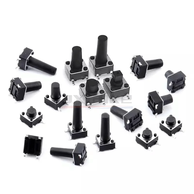50 Uds 6*6mm interruptor táctil 4Pin SMT/DIP Micro juguete fuente de alimentación botón 6 × 6 × 4,3/5/6/7/8-13mm interruptor táctil momentáneo para PCB - imagen 4