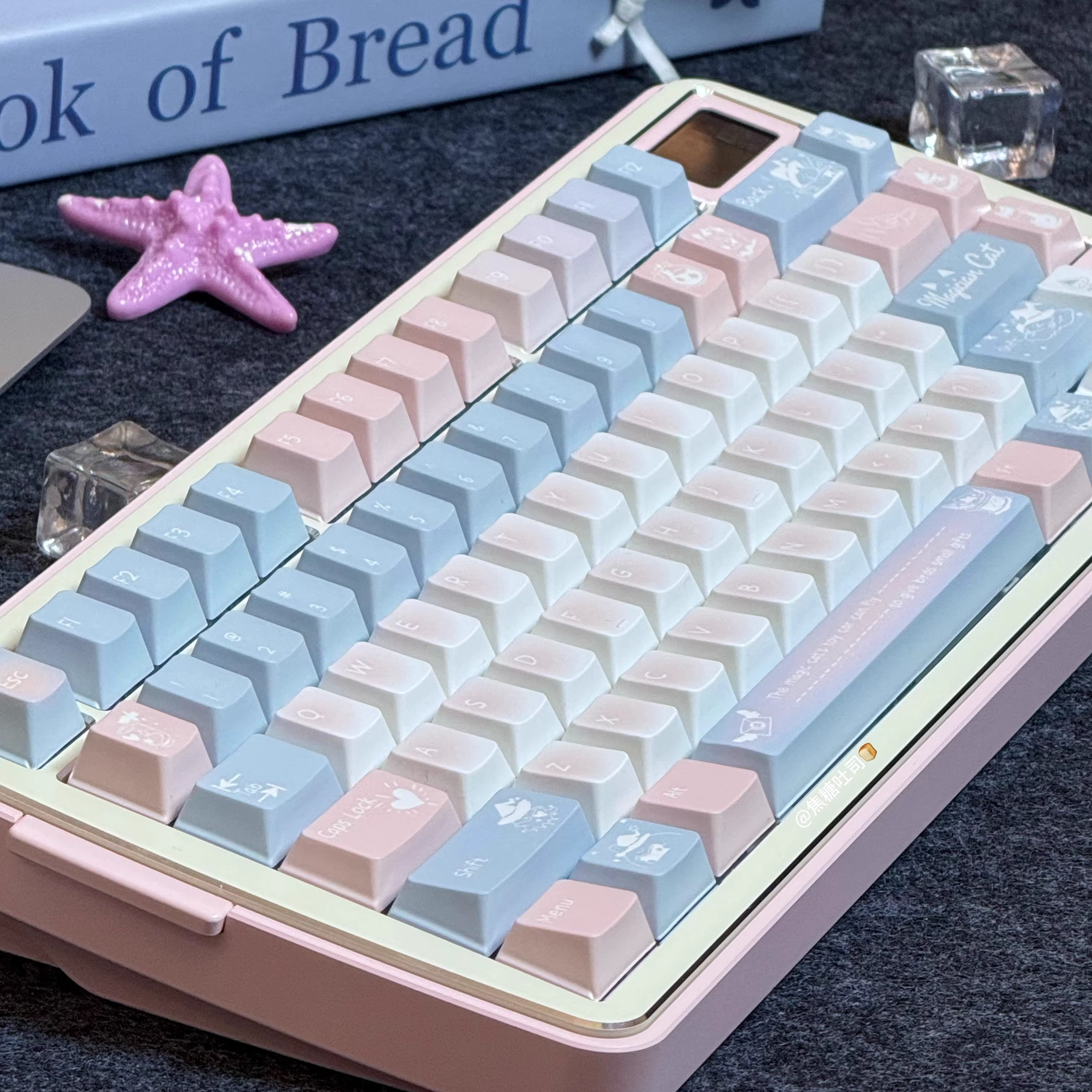 Teclas azules con tema de estrella azul, 139 teclas, perfil de cereza PBT, tapa de tecla personalizada de dibujos animados para juegos, regalo para teclado mecánico - imagen 5