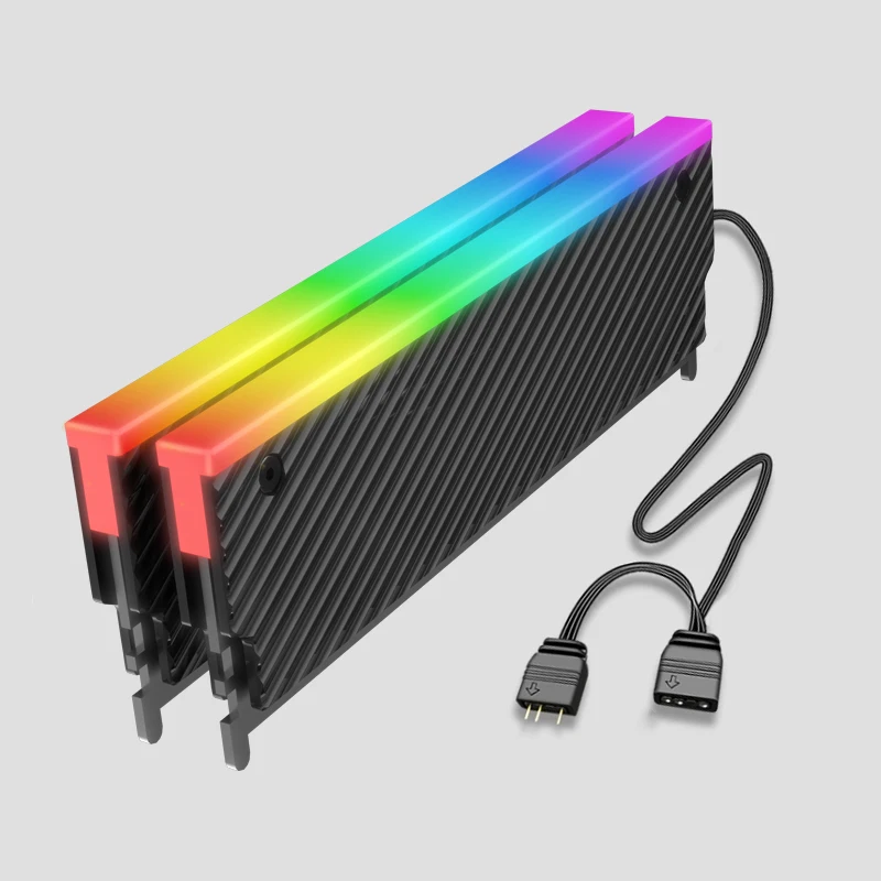 JUMPEAK R02 ordenador ARGB módulo de memoria disipador de calor cubierta de cuña refrigeración mejorada ondulada DDR3 DDR4 DDR5 PC RAM refrigerador armadura de radiador - imagen 5