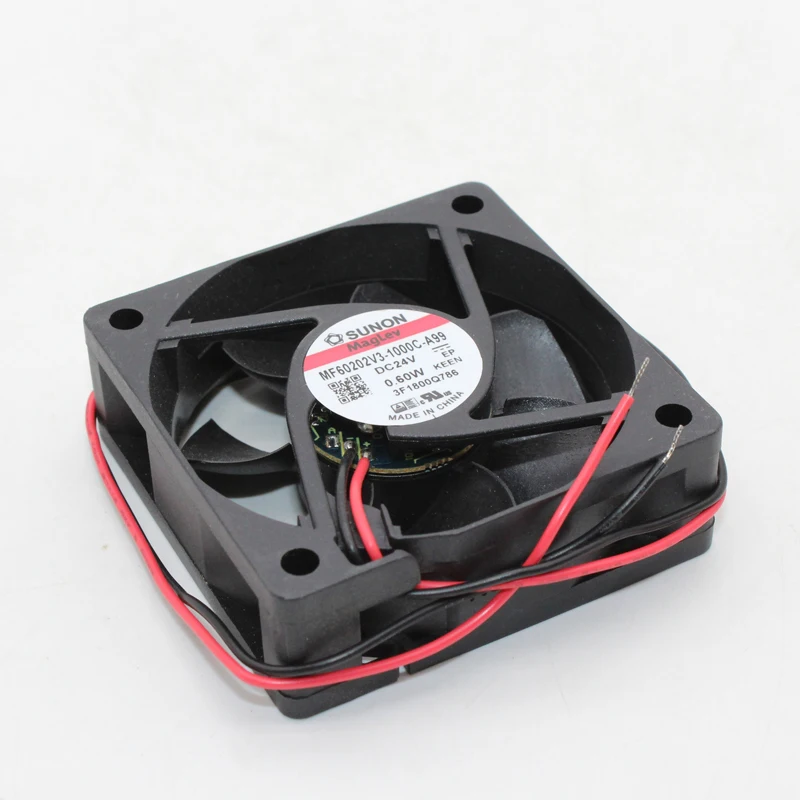 Ventilador silencioso para impresora 3D, MF60202V3-1000C-A99 de 60mm, 24V, 6cm, 60x60x20mm, para Sunon 6020