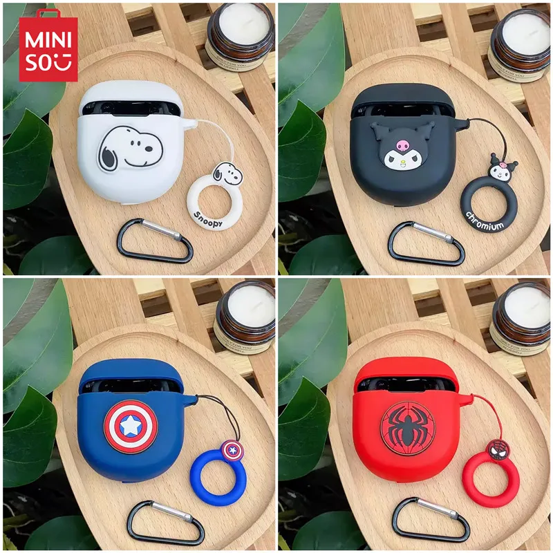 MINISO-funda de silicona para auriculares inalámbricos, carcasa protectora con cordón para Bose QuietComfort