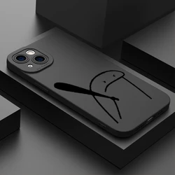 Funda de teléfono con dibujos animados Matchman para iPhone 14 Pro Max, 13, 12, 11, XS Max, XR, X, 7, 8 Plus, 14, cubierta suave mate a prueba de golpes