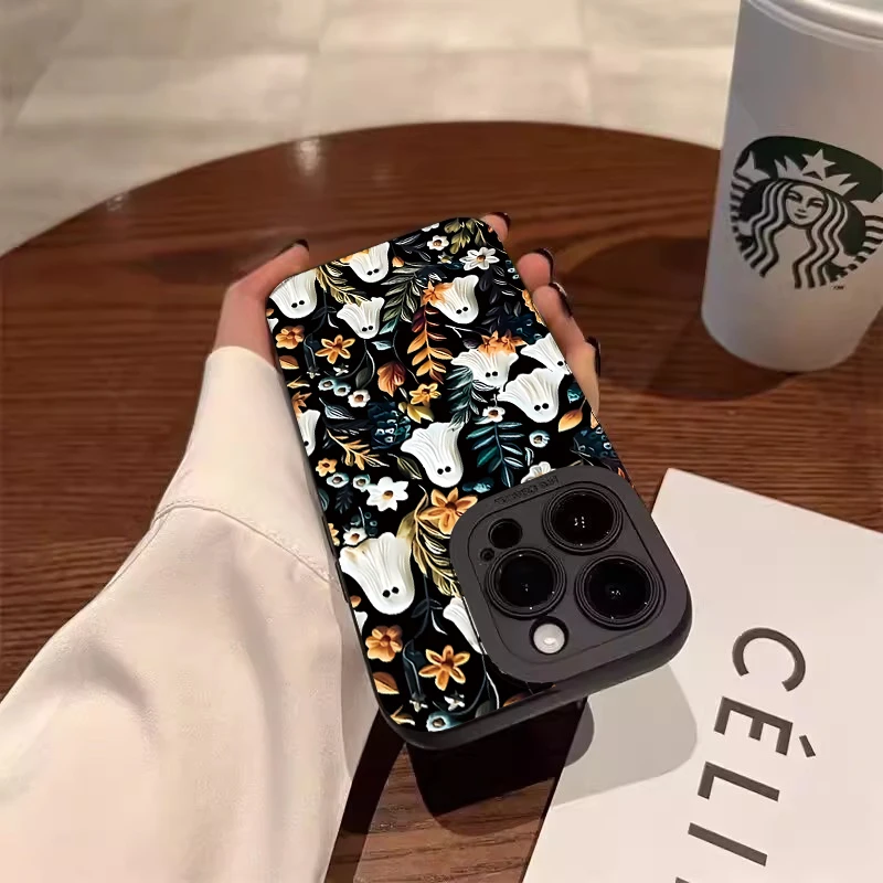 Funda para Xiaomi 14T 13T Pro Mi 14 13 12 11 Lite 5G NE 12T Poco F6 X5 X3 F5 X6 M6 Pro 4G Halloween Premium cubierta con patrón de calabaza - imagen 4