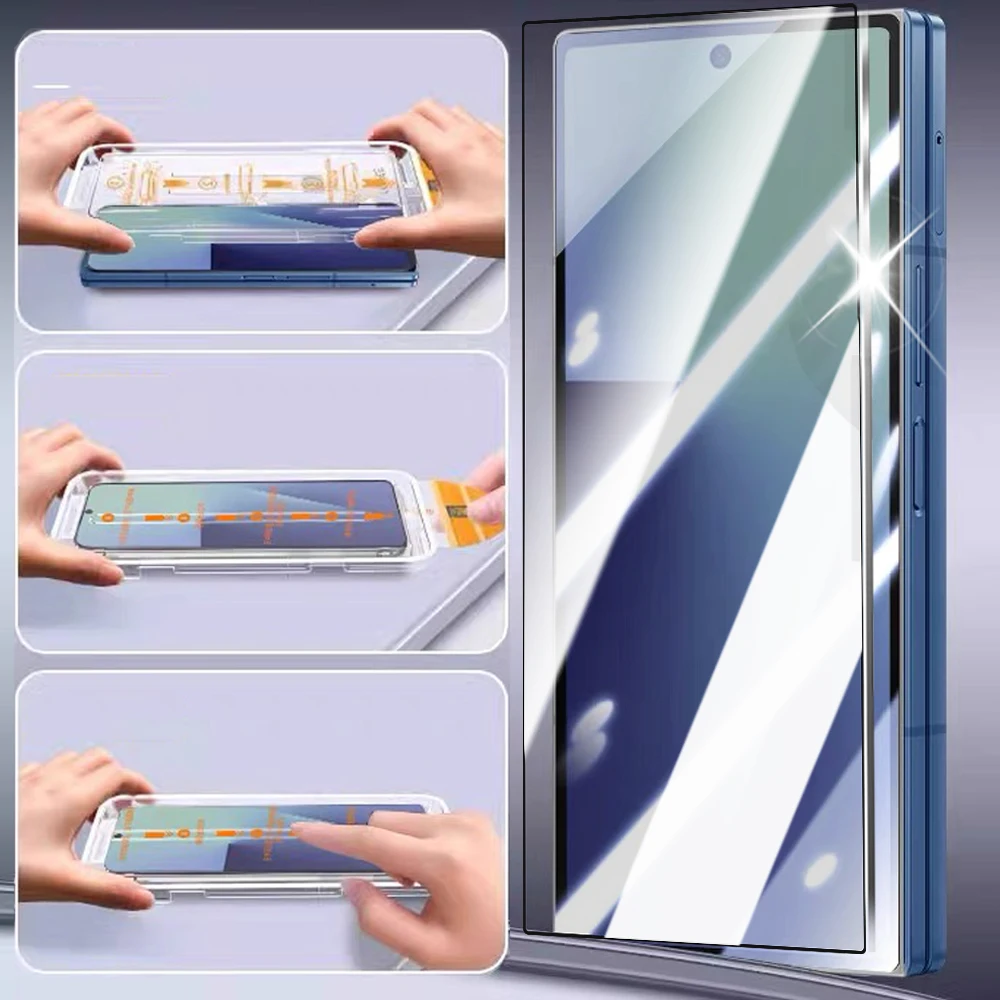 1/2/3 Uds Fold7 protectores de pantalla de fácil instalación sin polvo para Samsung Galaxy Z Fold 7 HD vidrio templado transparente antiarañazos - imagen 4
