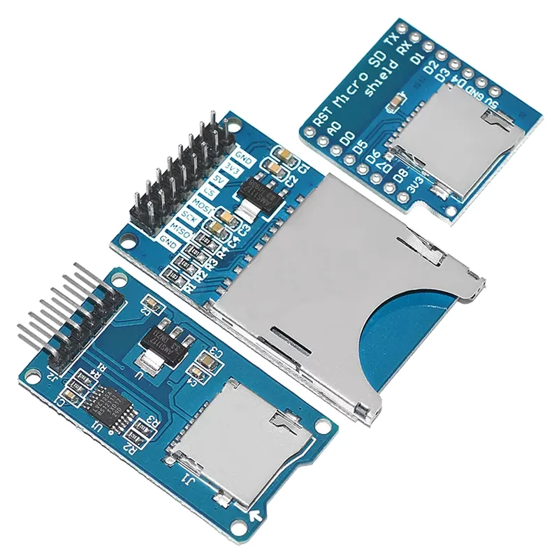 Placa de expansión de almacenamiento Micro SD D1 Mini módulo de tarjeta TF Mini tarjeta Micro SD TF módulo de protección de memoria con pines para Arduino ARM AVR - imagen 2