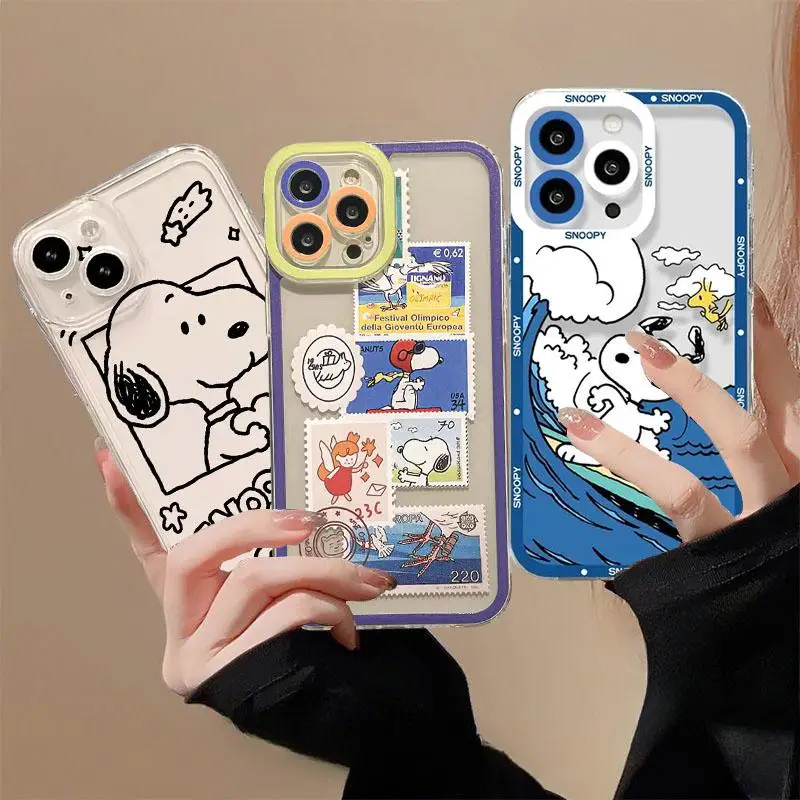 Funda S-Snoopy de dibujos animados de Anime para Xiaomi Redmi Note 13 Pro 5G 12 4G 11 10 8 12 13 Pro Plus 12S 11S 10S Redmi 14C 13C 12 13 - imagen 2