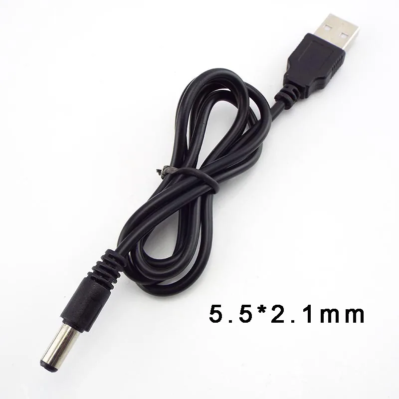 Conector de alimentación USB 2,0 tipo A macho a CC de 0,8 m para dispositivos electrónicos pequeños Cable de extensión Usb 5,5*2,1mm conector de 5,5*2,5mm - imagen 5