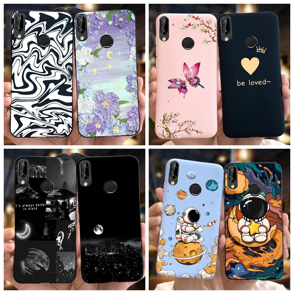 Funda de silicona ANE-LX2 para Huawei P20 Lite, cubierta de ANE-LX2J, astronauta encantador, a prueba de golpes, parachoques para Huawei P20Lite Nova 3e, Capa suave