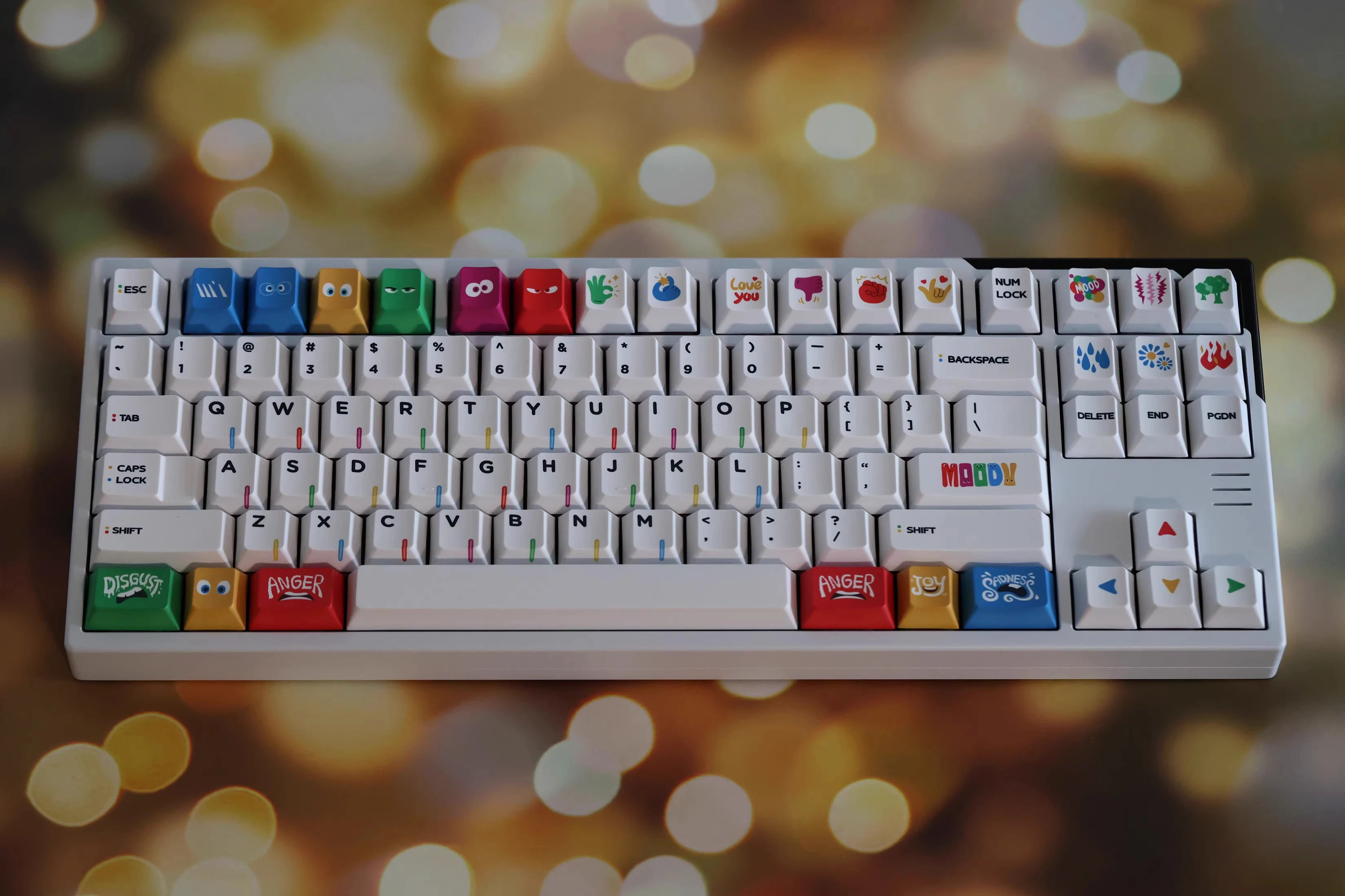 WUKDS MOOD Keycaps 160 teclas PBT teclas de sublimación de tinte teclas de perfil KCA para interruptores Cherry Gateron MX teclados mecánicos