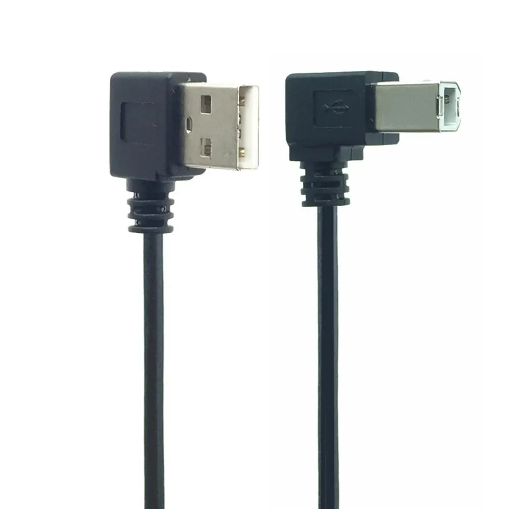 USB 2,0 tipo A macho a USB B macho tipo B BM escáner de impresora de ángulo recto 90 grados 0,5 M 1M cable de 90 grados 50cm BM Cable en ángulo - imagen 3