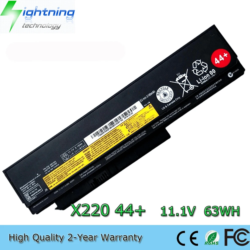 44+ 45N1023 11,1 V 63Wh batería del ordenador portátil para Lenovo ThinkPad X230 X230i X220 X220i 45N1172 45N1027 etc.
