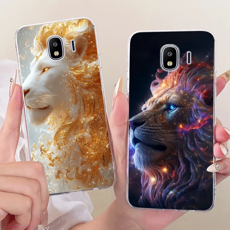 Para Samsung Galaxy J4 2018 funda SM-J400F flores coloridas cubierta pintada Fundas de silicona suave para Samsung J4 Plus J4 + J415F Fundas - imagen 2