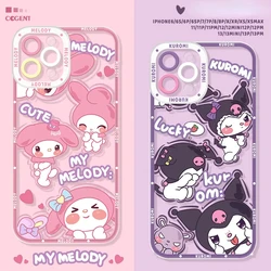 Funda Sanrio Kuromi My Melody Cinnamoroll para iPhone 15 Pro Max Funda 14 13 12 Mini Funda de silicona GRANDE VENTA DE DESCUENTO