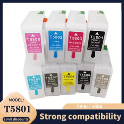 Cartucho recargable Epson 3800/3880 T5801‑T5809 - T