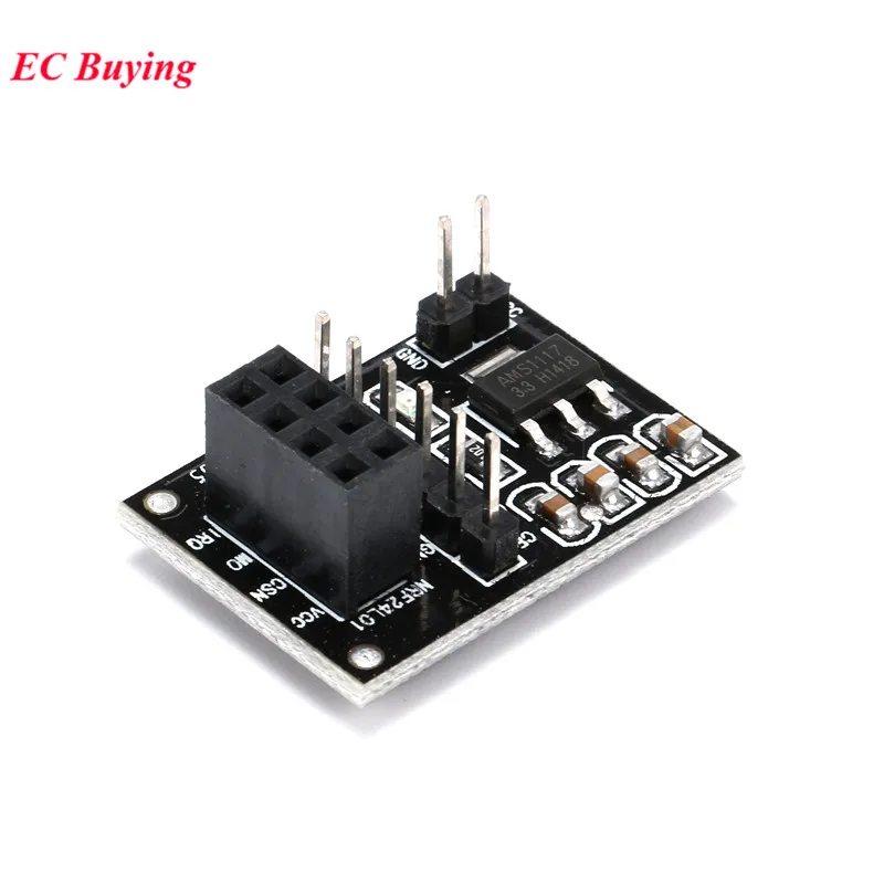 Módulo adaptador inalámbrico Wifi NRF24L01, placa adaptadora de enchufe de 3,3 V para 8 pines para coche Robot arduino, Cable 24L01, 10 Uds./1 Uds. - imagen 3