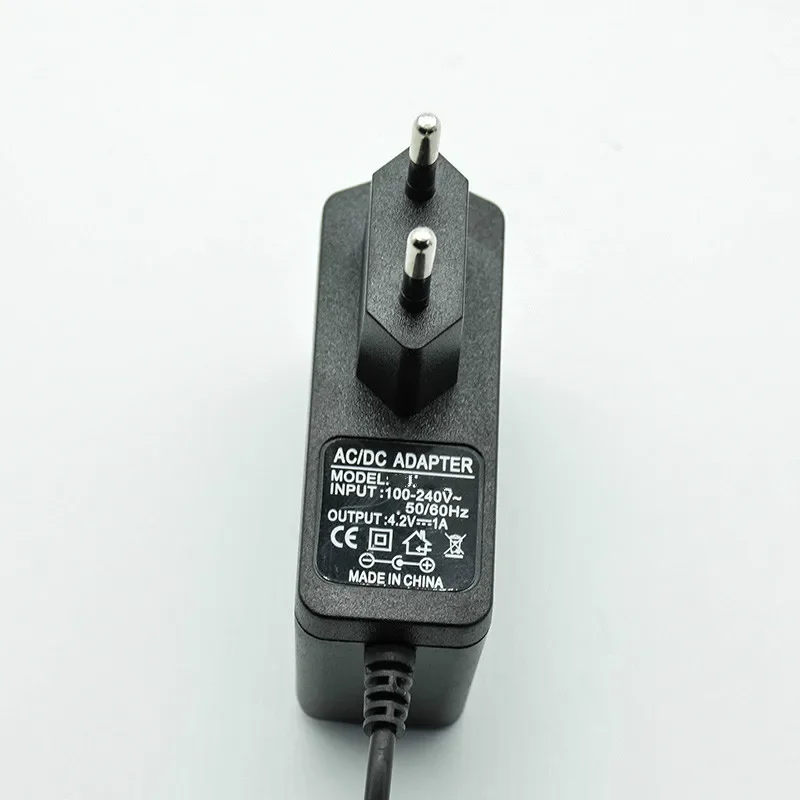 Adaptador convertidor de 4,5 V, 1A, 100-240V de CA, CC 4,2 V, 1A, 4,2 V, 2A, 1000/2000 MA, cargador de fuente de alimentación con enchufe europeo de 5,5mm x 2,5mm (2,1mm) de CA a CC - imagen 3