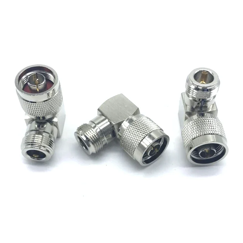 Enchufe conector de cobre de 90 grados para Baofeng Motorola ICOM TYT HYT, Walkie Talkie de Radio móvil para coche, N macho, cambio a N hembra, 1 pieza