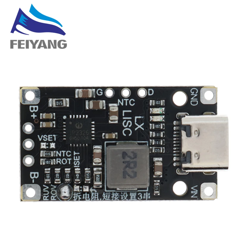 Módulo de refuerzo de carga de batería de litio tipo C USB 2/3S BMS 15W 8,4 V 12,6 V 1.5A con soporte equilibrado carga rápida con indicador - imagen 3