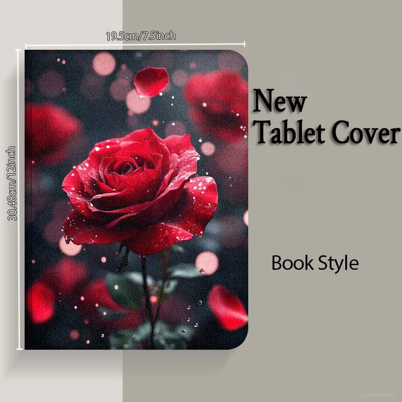 Funda Popular de rosas rojas para Xiaomi Redmi Pad 2 4 5 6 6S 7 7S SE Pro Ultra Max 14 11 8,7 11,2 12,5 pulgadas - imagen 5