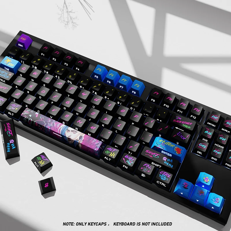 Teclas de teclado Jinx, 125 teclas, teclas personalizadas para juegos por sublimación Cherry Pbt - imagen 4