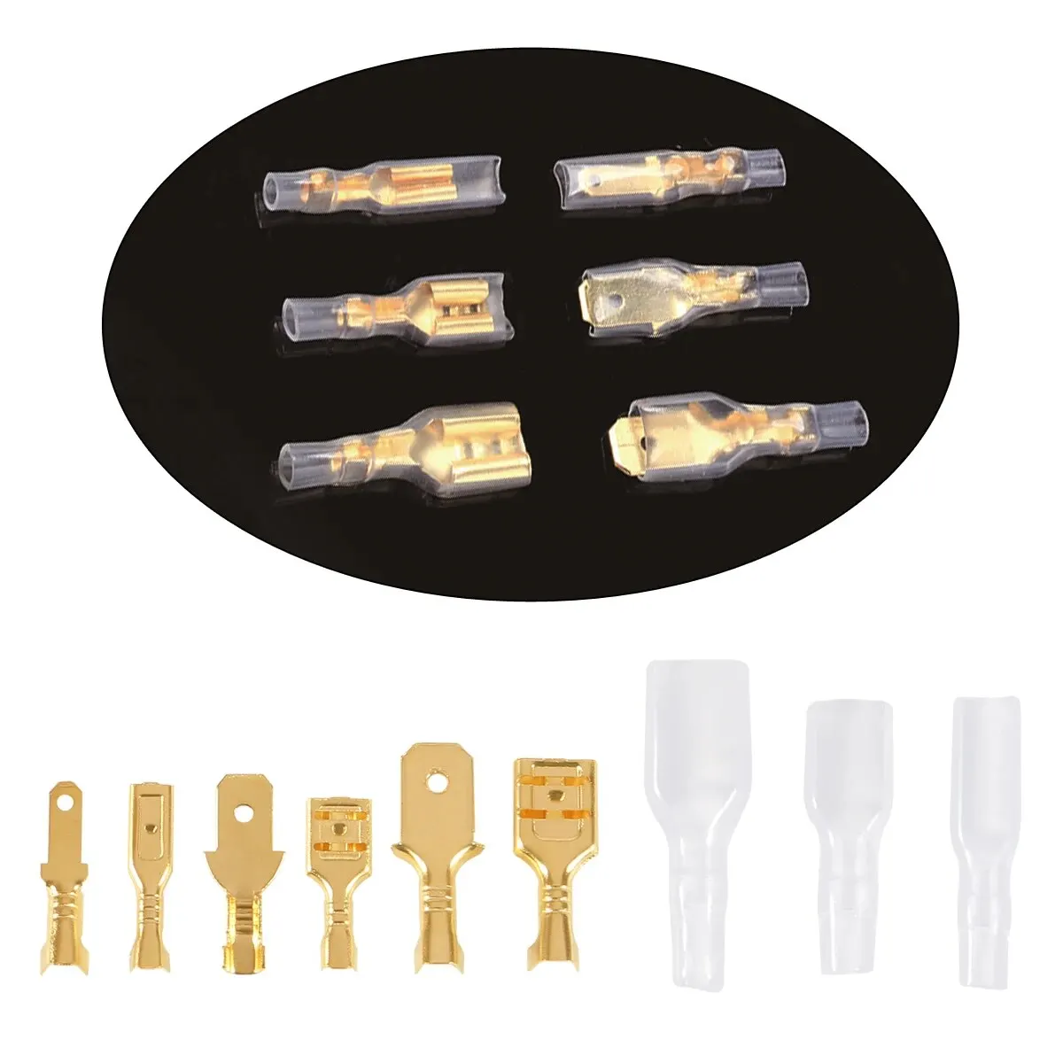 270PCs conector de cable hembra macho aislado 2,8 4,8 terminales de 6,3mm surtidos - imagen 4